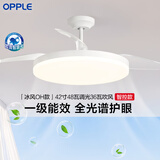 欧普照明（OPPLE）【送装一体】风扇灯42寸全光谱1级能效智控风扇餐厅厨房卧室 冰风