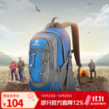 骆驼户外双肩包男女徒步旅行运动登山包大容量轻便背包书包 A9W3C3135A，深蓝 均码