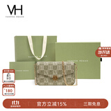 VANESSA HOGAN VH女包山茶花信封包轻奢老花链条小包单肩斜挎包生日礼物送女友