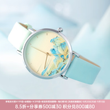 博物文创故宫千里江山手表女士学生腕表国产创意送人纪念品生日礼物 石英表(礼盒)