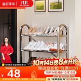 溢彩年华 加厚不锈钢鞋架多层简易鞋架子宿舍门口家用经济型收纳架1106-SR