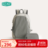 BAGSMART双肩包轻行背包男女轻便出游通勤大容量出差学生书包电脑包旅行包 灰色（可容纳16英寸笔记本）