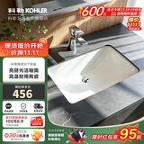 科勒（KOHLER）台盆方形台下盆面盆拉蒂纳浴室卫生间洗手盆陶瓷洗脸盆2215T 【2214T】18英寸台盆530x365