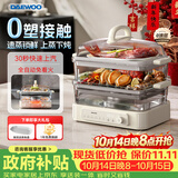 大宇（DAEWOO）【加厚玻璃】小璃宇蒸锅 电蒸锅炖蒸煮一体多功能锅 电锅食品级玻璃0涂层 蒸锅家用3-4个人S22