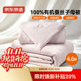 京东京造双色柔感100%蚕丝被 A类春秋被冬被子四季通用-子母被150x200cm