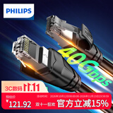 飞利浦（PHILIPS）八类网线Cat8类万兆电竞级双屏蔽网络跳线纯铜芯适用企业工程交换机高清监控布线 8米