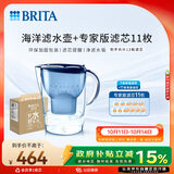 碧然德（BRITA）过滤净水器 家用滤水壶 净水壶 海洋系列 去水垢专家版滤芯11枚 环保加固包装