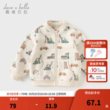 戴维贝拉（DAVE＆BELLA）春秋男童外套儿童男秋装婴儿男孩棒球服秋冬摇粒绒夹克男装上衣 汽车印花DB396-X 90 cm(3T(建议身高80-90cm))