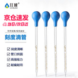 江玻玻璃刻度滴管胶头吸管滴管实验室移液管一次性取样管药水化妆品 玻璃刻度滴管2ml【带蓝吸球】