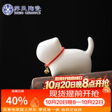 苏氏陶瓷羊脂玉瓷茶具配件茶宠致白小猫咪