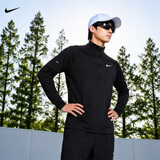 耐克NIKE男长袖方领T恤 运动休闲 经典简约 DD4757-010 黑色L