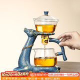 唐丰（TANGFENG）茶具套装自动玻璃茶具家用泡茶神器懒人功夫茶具磁吸办公茶壶整套 福鹿连连茶具（金荷）