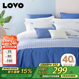 LOVO罗莱家纺 全棉四件套100%纯棉斜纹床单被套枕套双人220*240cm