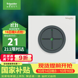 施耐德穿线面板 空白面板带出线孔 86型暗装引线面板 境尚系列 纯境白
