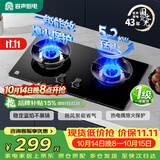 容声燃气灶天然气煤气灶双灶猛火家用5.2KW嵌入式台式灶具一级能效大火力JZT-RLB4T