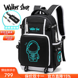 Walker Shop小学生书包夜光儿童背包男生3-6-9年级初中生护脊减负双肩包男孩 夜光宇航员大号【推荐6-9年级】