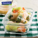 Glasslock进口钢化玻璃保鲜盒上班族带饭微波炉加热便当盒大容量饭盒715ml