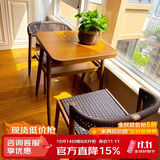 紫叶阳台桌椅三件套家用迷你茶几一桌两椅休闲现代简约藤椅阳台茶桌