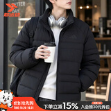 阿迪达斯（adidas）棉服男装26冬季新款运动服保暖御寒立领日常通勤外套休闲时尚棉衣 黑色立领/保暖棉服/热销款 M 【170-175cm/130-140斤】