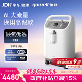 鱼跃6L升医用分子筛制氧机制氧带雾化中重度缺氧助呼吸8F-6W