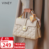 viney牛皮包包女包手提妈妈包中年斜挎单肩包生日礼物大容量送女友老婆