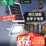 雷士（NVC）太阳能户外照明灯室外庭院灯路灯投光灯光控遥控402lm+约25m²