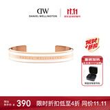 丹尼尔惠灵顿（DanielWellington）dw手镯女保价11.11绸缎白中号开口手镯DW005送女友