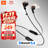 JBL TUNE 235BT 半入耳式蓝牙耳机 颈挂式耳机 防水设计免提通话 适用小米 苹果耳机 送礼物推荐 黑色