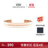 丹尼尔惠灵顿（DanielWellington）dw手镯女绸缎白中号开口手镯DW005生日礼物送女友