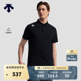 迪桑特（DESCENTE）DESCENTE迪桑特TRAINING系列男士吸湿速干D-TOUGH短袖POLO衫新品 BK-黑色 2XL (185/104A)