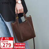 viney牛皮包包女包手提菜篮子包轻奢斜挎单肩生日礼物高级感送女友老婆