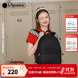 LeSportsac乐播诗女款双肩包休闲旅游外出书包轻便大容量背包生日礼物 黑色【实物偏紫色】