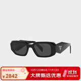 普拉达（PRADA）潮流窄方形气质男女太阳镜防晒墨镜眼镜送礼物0PR17WSF 官方正品