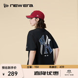 NEW ERA纽亦华MLB时尚设计运动百搭潮流短袖T恤男女同款NE 14179141-黑色-NY 腰果花 2XL 偏大一码