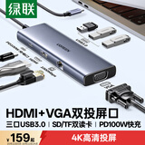 绿联Type-C扩展坞USB-C千兆网口转接拓展坞HDMI/VGA投屏hub分线器通用苹果16/17华为笔记本电脑ipad