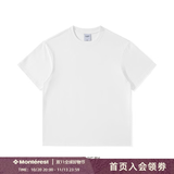 瞬时山野NOTHOMME潮牌夏季男款简约纯色圆领T恤情侣装宽松打底衫 大白色230g S (165)