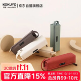 国誉一米新纯学生笔袋文具盒文具袋 可立桌面 帆布+涤纶 红色 中号 WSG-PCS22R