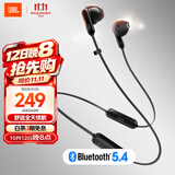 JBL TUNE 235BT 半入耳式蓝牙耳机 颈挂式耳机 防水设计免提通话 适用小米 苹果耳机 送礼物推荐 黑色