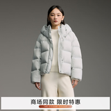 爱居兔（EICHITOO）保暖蓬松短款羽绒服冬季新款女连帽新年冬外套EWRAJ4Q705A 浅蓝08 M