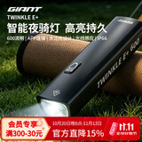 捷安特TWINKLE E+智能车前灯长续航IP66防水山地车公路车自行车灯E+ 600