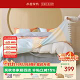 水星家纺四件套床上纯棉100%a类全棉床单被套三开口省力套件双人加大1.8m床