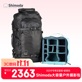 Shimoda摄影包专业户外相机包旅行探险防水耐磨拓展大空间设计 x50v2中号单反内胆套装碳黑色520-139