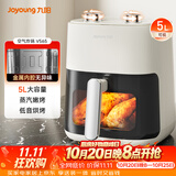 九阳（Joyoung）空气炸锅家用5L大容量不用翻面可视大视窗低音烘烤免翻面蒸汽嫩烤蒸烤一体机KL50-V565