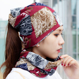 杉沓 【两个装】秋冬围脖男女骑车防风头巾护耳面罩护脸双层针织脖套头套围巾保暖护颈口罩帽子 时尚LOVE酒红