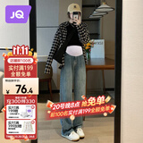 婧麒（JOYNCLEON）孕妇裤秋冬季休闲外穿打底阔腿牛仔裤小个子 复古蓝XL jyk26751