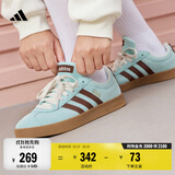 adidas「T头鞋」VL COURT CLASSIC板鞋德训鞋男女阿迪达斯轻运动 浅闪光蓝/棕色/淡绿 (推荐女生买小半码)   38