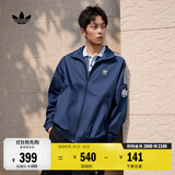 adidas通勤百搭三条纹休闲运动夹克早秋外套男女阿迪达斯三叶草 深靛蓝（推荐选大一码)   M