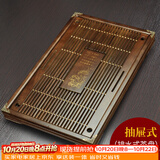 唐丰（TANGFENG）茶具原木茶托盘柯木功夫茶盘实木茶台蓄水接水管双用式沥水茶台 荷香幽梦-棕