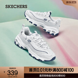斯凯奇（Skechers）小白熊女士休闲鞋秋冬季厚底百搭运动软底老爹鞋99999863 白色/海军蓝色/WNV 37.5 尺码偏大,建议选小半码