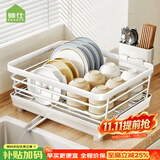 帅仕（shuaishi）厨房碗碟置物架放碗盘筷子筒沥水收纳架晾碗架碗筷收纳盒用具大全